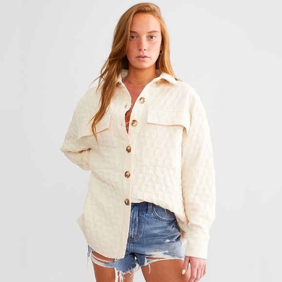 Privy Textured Jacket - Cream Medium, Women's - Picture 1 of 15